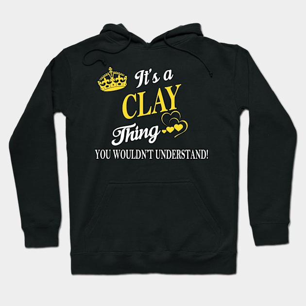 Its CLAY Thing You Wouldnt Understand Hoodie by Fortune